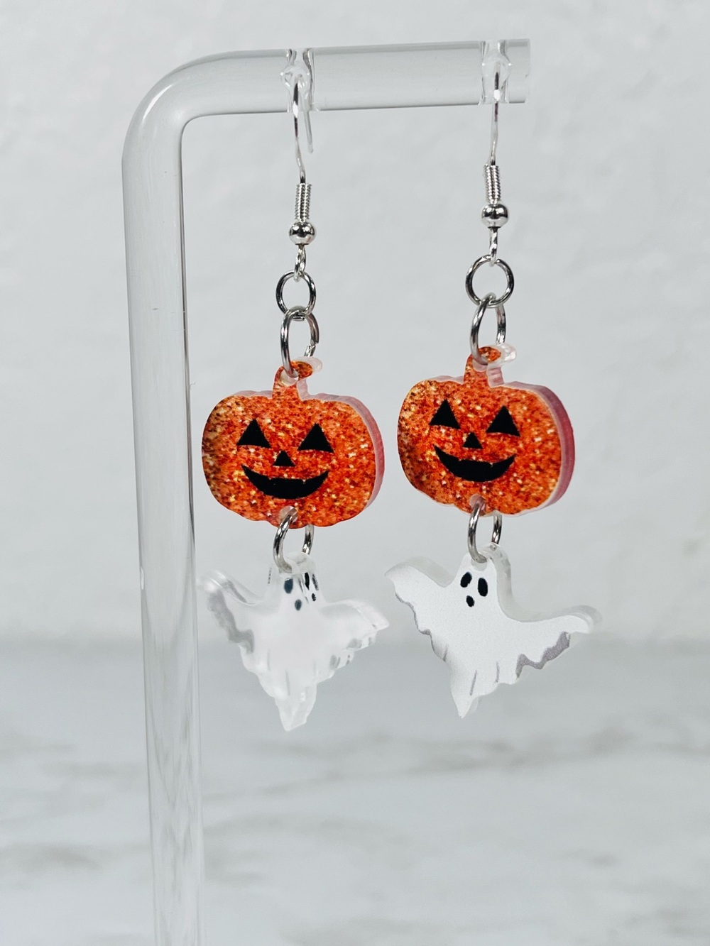 4/$20 Halloween Pumpkin & Ghost Earrings